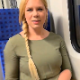 In this public exposure video, a plump, pretty, German girl takes a shit and a piss while on a public train. Presented in 720P HD. About 4.5 minutes.